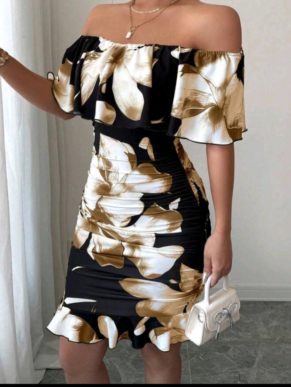 SHEIN Breezaya Tropical Floral Body Con Dress NEW Sz. SMALL